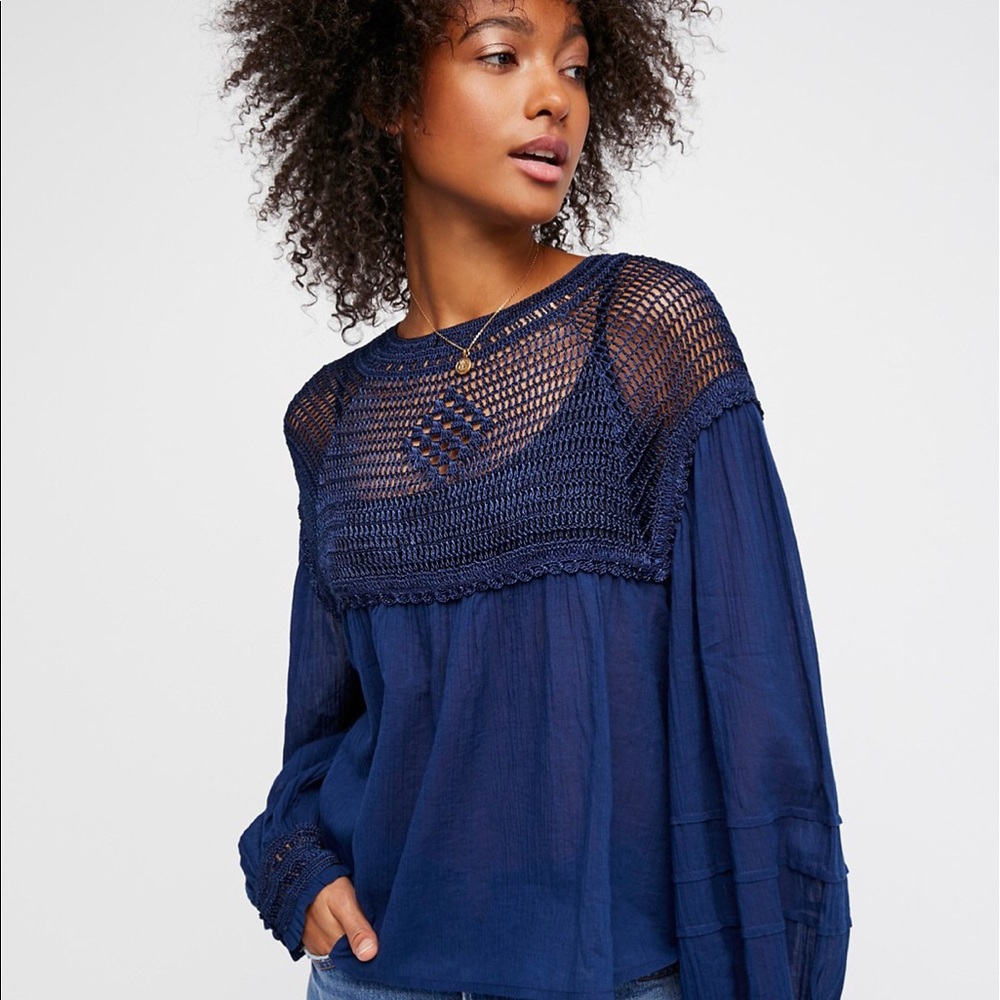 Free People Early Frost Blouse